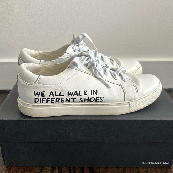 Kenneth Cole white Kam sneakers, size 7.5